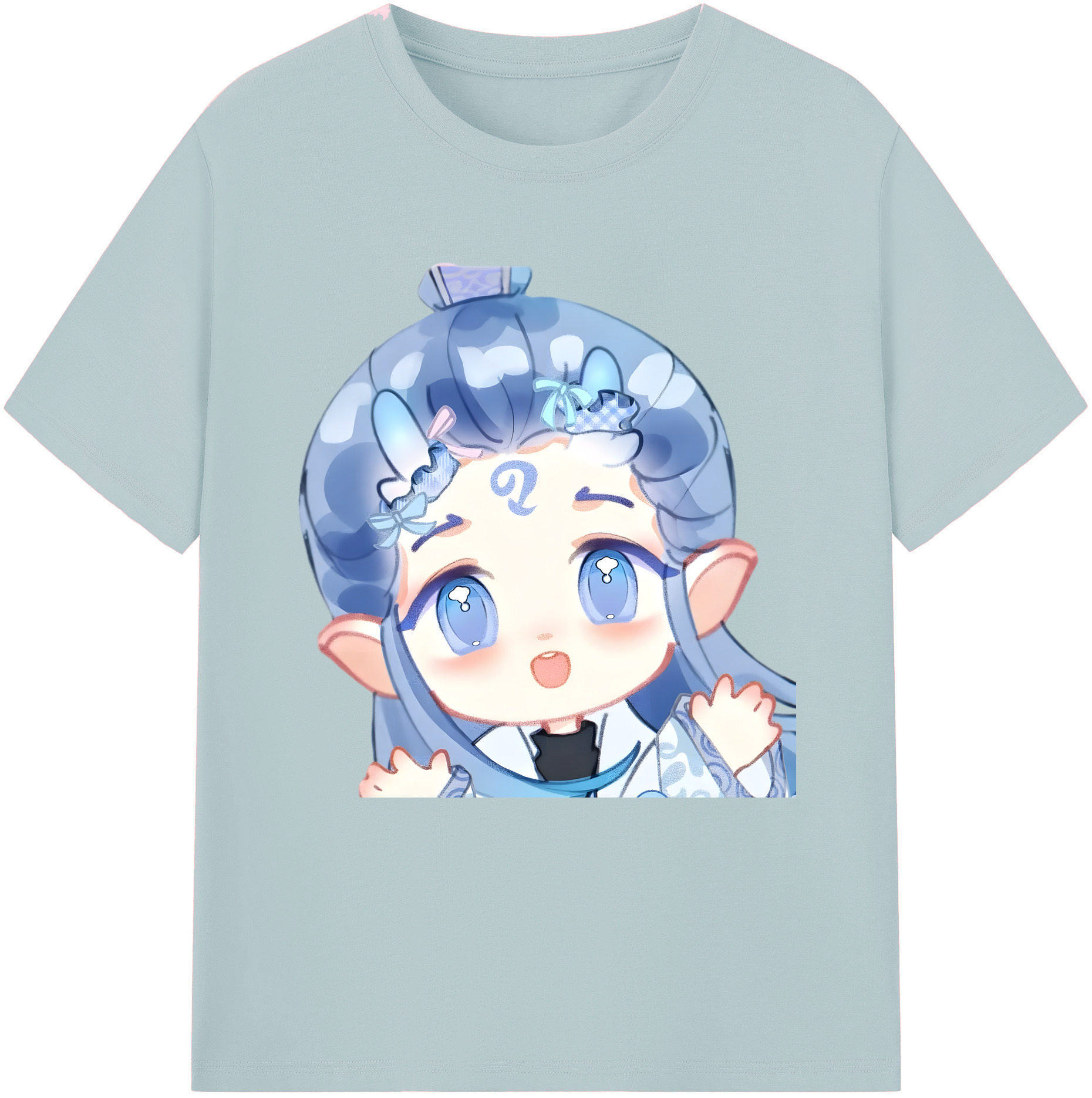 （画像用） Ne Zha 2 ナタ 魔童の大暴れ 綿100％半袖Tシャツ（フロントプリント）